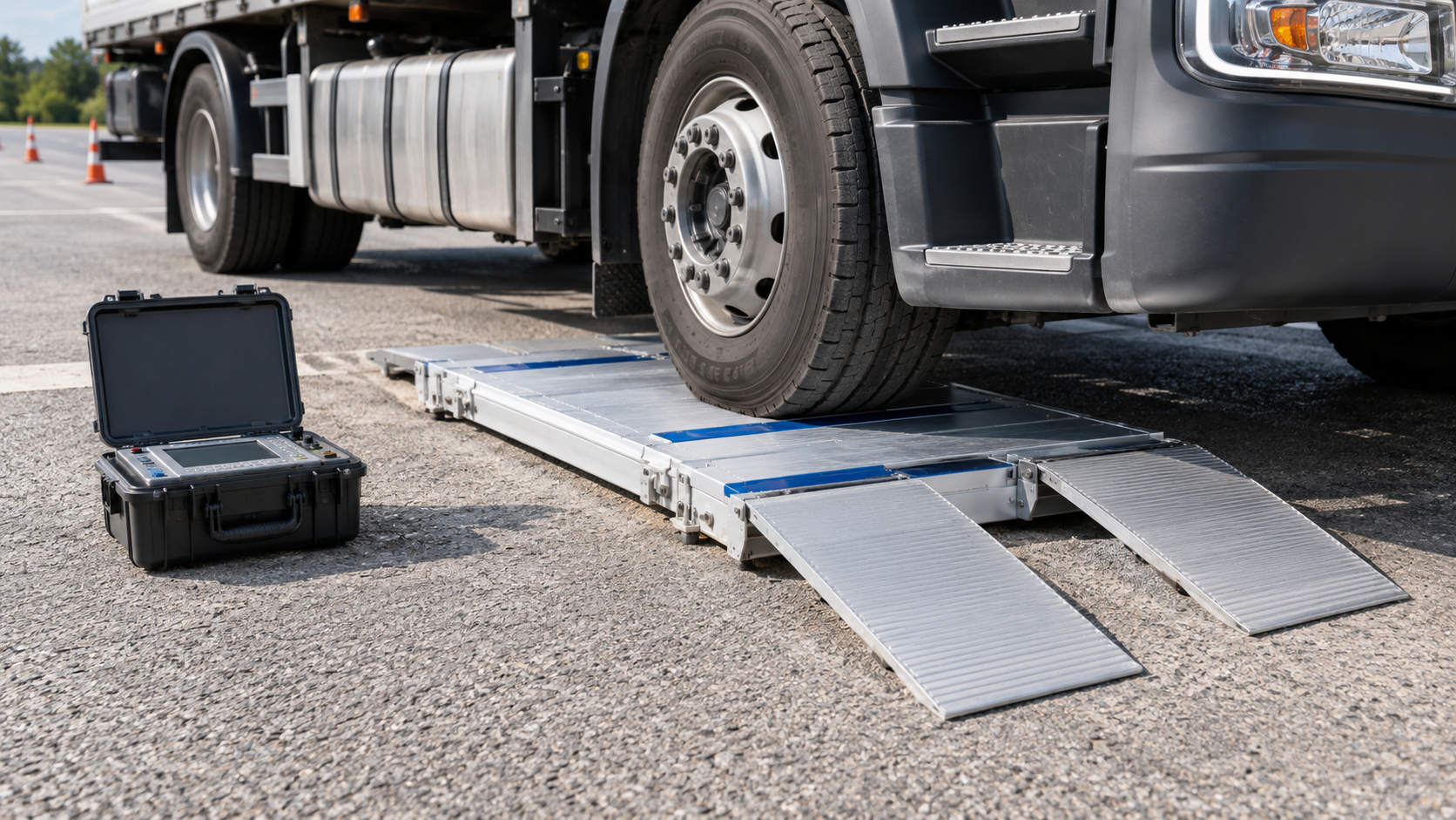 Mobile axle weighing